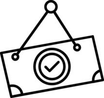 Sign Line Icon vector