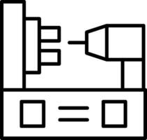 Lathe Line Icon vector