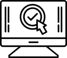 Mouse Pointer Line Icon vector