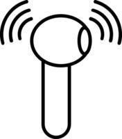 Earbud Line Icon vector