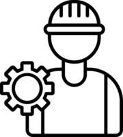 Worker Line Icon vector