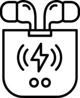 Earbuds Line Icon vector