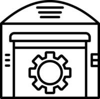 Warehouse Line Icon vector