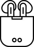 Earbuds Line Icon vector