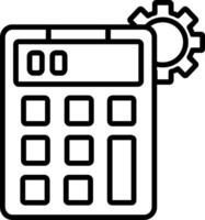 Calculator Line Icon vector