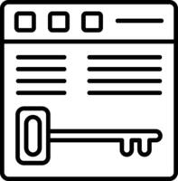 Keywords Line Icon vector