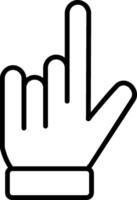 Pointing Hand Line Icon vector