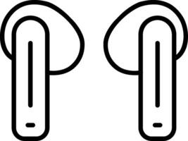 Earbuds Line Icon vector