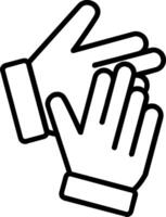 Clapping Line Icon vector