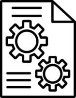 Cogwheels Line Icon vector