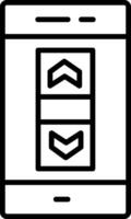 Scroll Bar Line Icon vector