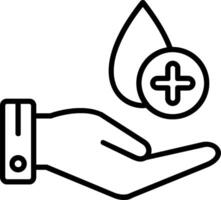 Donate Blood Line Icon vector