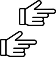 Pointing Right Line Icon vector