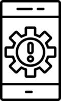 Warning Line Icon vector