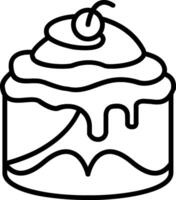 Cinnamon Roll Line Icon vector