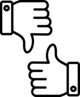 Like Dislike Line Icon vector