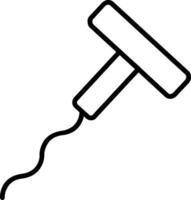 Corkscrew Line Icon vector