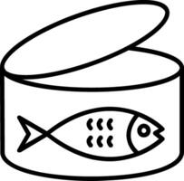 Tuna Line Icon vector