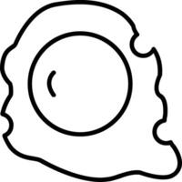 Fried Egg Line Icon vector