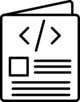 Script Line Icon vector