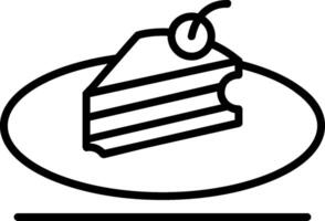 Piece Of Cake Line Icon vector