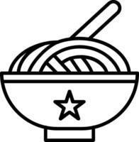 Spaghetti Line Icon vector