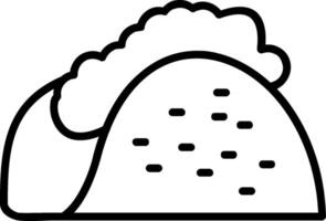 Taco Line Icon vector