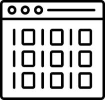 Binary Line Icon vector