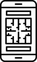 Maze Line Icon vector