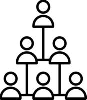 Hierarchical Structure Line Icon vector