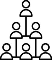 Hierarchical Structure Line Icon vector