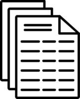 Files Line Icon vector