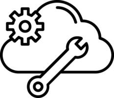 Cloud Computing Line Icon vector