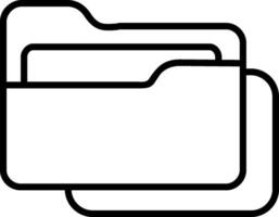 Folders Line Icon vector