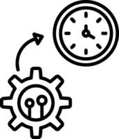 Time Management Line Icon vector