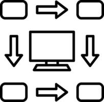 Workflow Line Icon vector