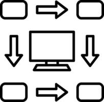 Workflow Line Icon vector