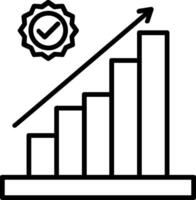 Bar Chart Line Icon vector