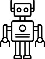 Robot Line Icon vector