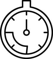 Stopwatch Line Icon vector