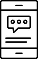 Chat Line Icon vector