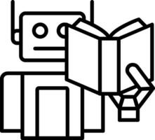 Robot Line Icon vector