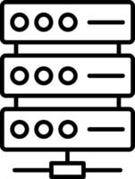 Server Line Icon vector