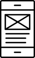 icono de línea de correo electrónico vector