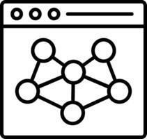 Network Line Icon vector