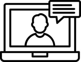 Online chat Line Icon vector