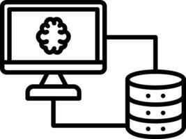 Database Line Icon vector