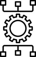 Workflow Planning Line Icon vector