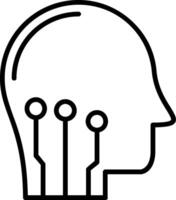 Artificial Intelligence Line Icon vector