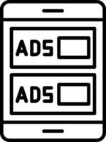 Ads Campaign Line Icon vector